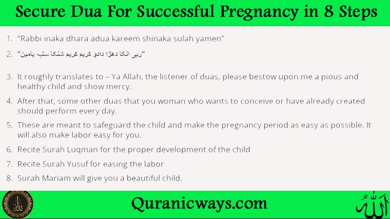 Secure Dua For Successful Pregnancy in 8 Steps