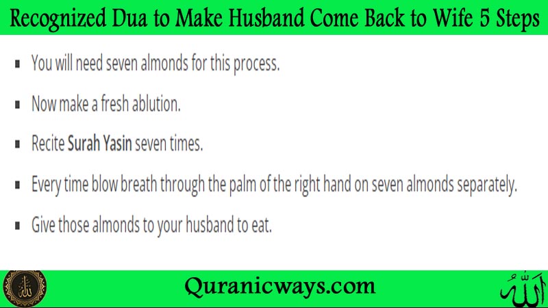 Recognized Dua to Make Husband Come Back to Wife 5 Steps