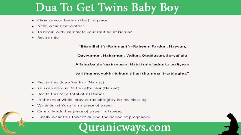 Dua To Get Twins Baby Boy