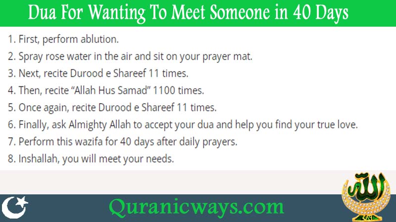 Authoritative Dua For Wanting To Meet Someone in 40 Days