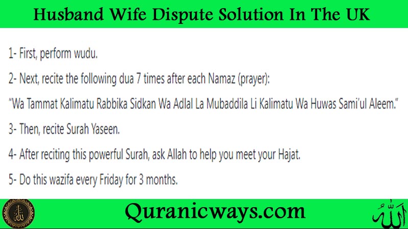 Husband Wife Dispute Solution In The UK