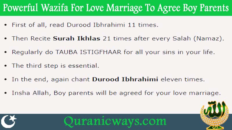 Powerful Wazifa For Love Marriage To Agree Boy Parents