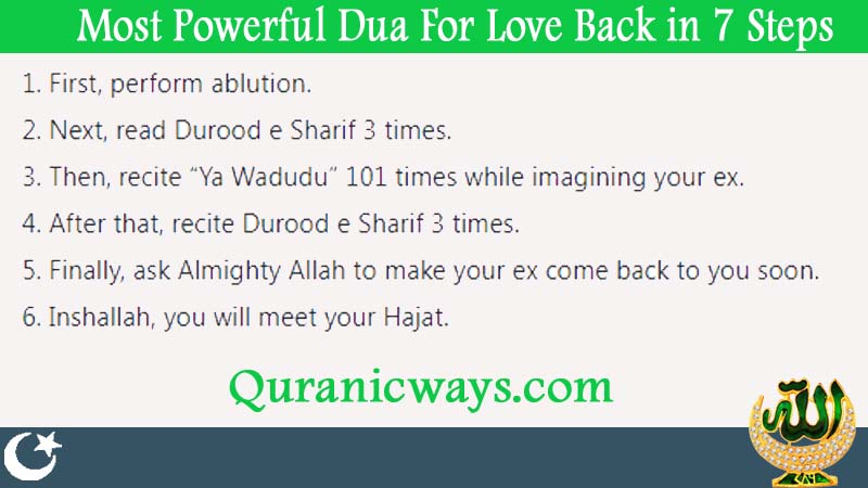 Most Powerful Dua For Love Back in 7 Steps