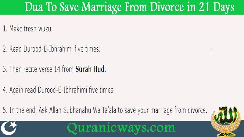 Secure Dua To Save Marriage From Divorce in 21 Days