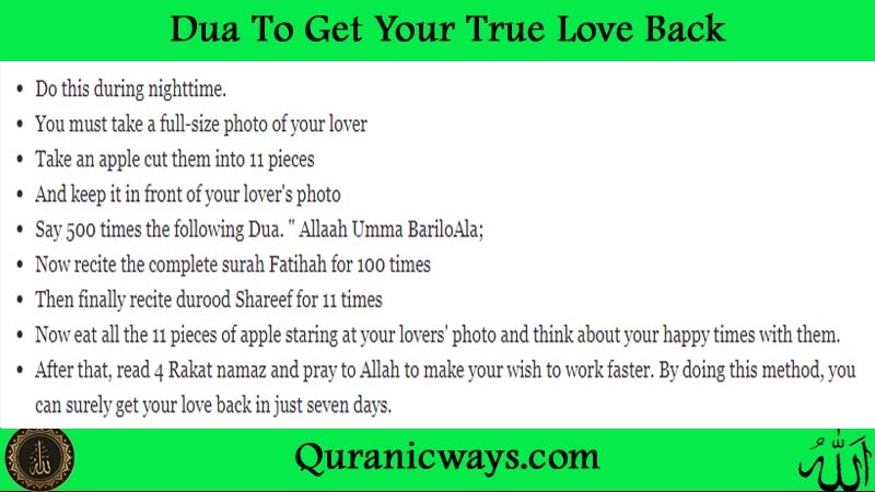 Dua To Get Your True Love Back