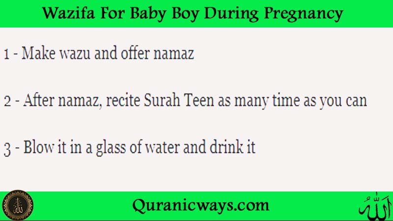 Wazifa For Baby Boy During Pregnancy