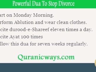 Powerful Dua To Stop Divorce