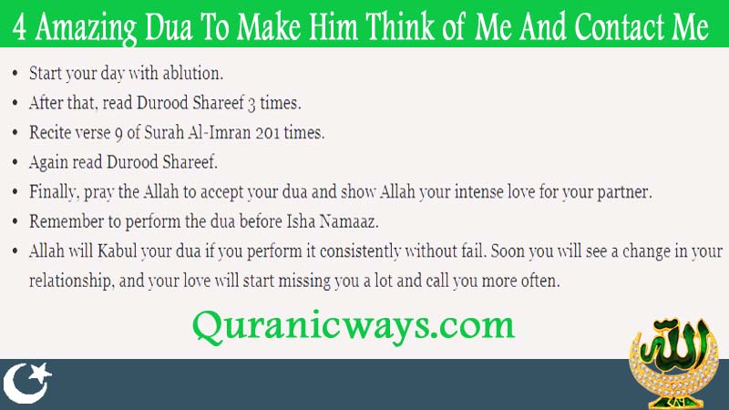 4 Amazing Dua To Make Him Think of Me And Contact Me