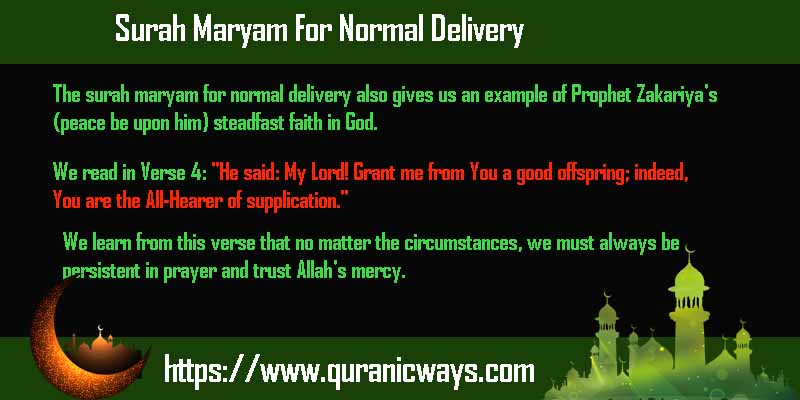 Surah Maryam For Normal Delivery