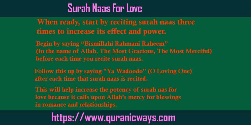Surah Naas For Love