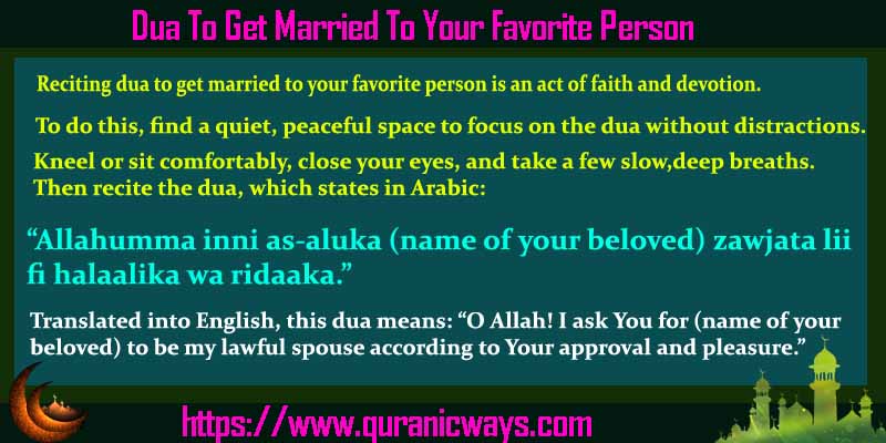 Dua To Get Married To Your Favorite Person